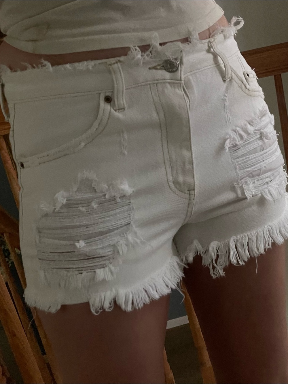 Forever 21 Distressed Jean Shorts